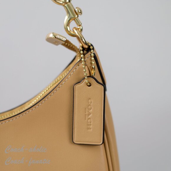 NWT Coach CU126 Teri Hobo Bag Leather Shoulder Bag in Tan - Picture 5 of 12